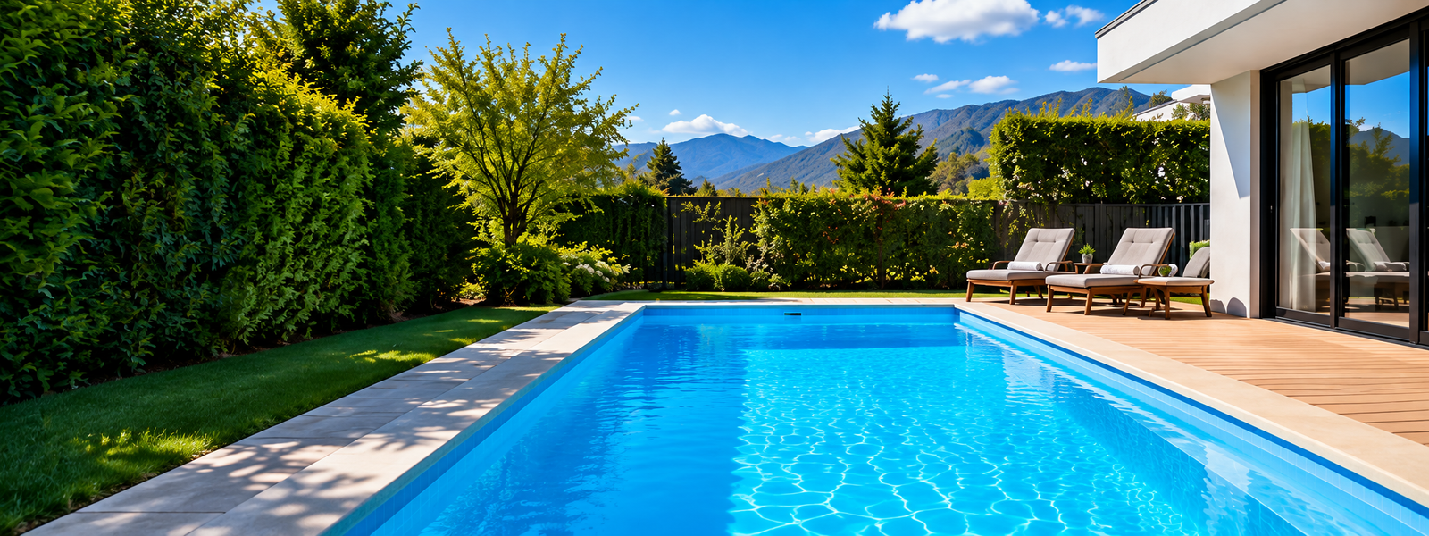 Piscina instalada en un espacio residencial